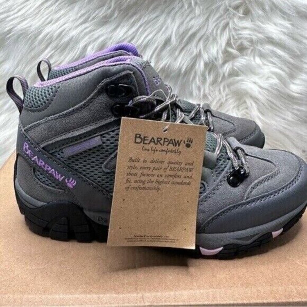 Bearpaw Women’s Corsica Wide Gray Fog Hiking Shoes Size 6.5 NWB - Picture 6 of 12